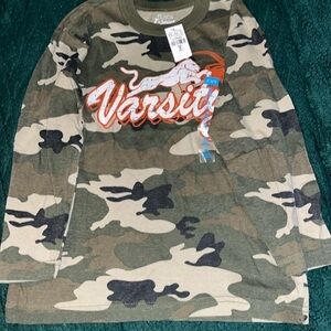 The Children’s Place vintage long sleeve camouflage tee new with tags